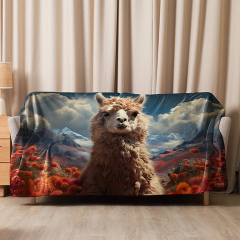 About my Brain Institute Blankets 60″×80″ Llama Spirit Animal Sherpa Blanket