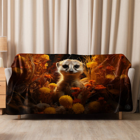 About my Brain Institute Blankets 60″×80″ Meerkat Spirit Animal Sherpa Blanket