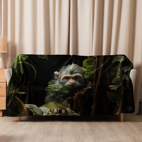 About my Brain Institute Blankets 60″×80″ Monkey Spirit Animal Sherpa Blanket