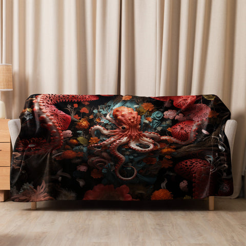 About my Brain Institute Blankets 60″×80″ Octopus Spirit Animal Sherpa Blanket