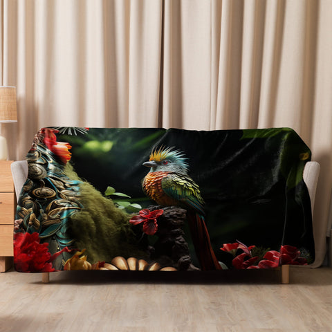 About my Brain Institute Blankets 60″×80″ Quetzal Spirit Animal Sherpa Blanket
