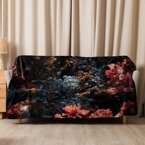 About my Brain Institute Blankets 60″×80″ Snow Leopard Spirit Animal Sherpa Blanket