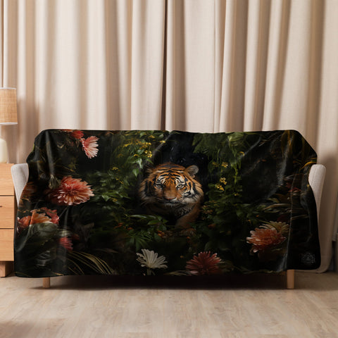 About my Brain Institute Blankets 60″×80″ Tiger Spirit Animal Sherpa Blanket