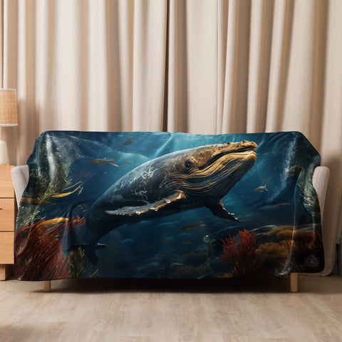 About my Brain Institute Blankets 60″×80″ Whale Spirit Animal Sherpa Blanket