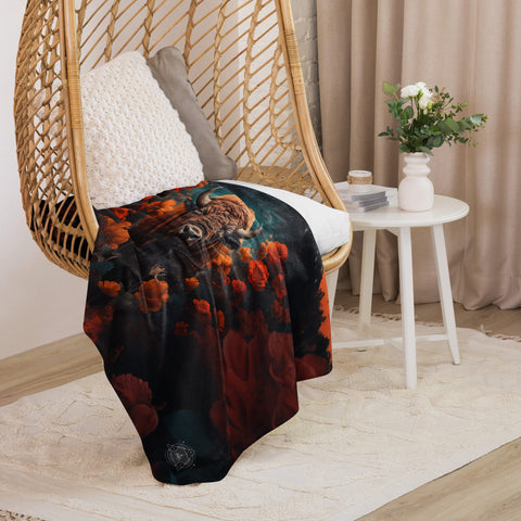 About my Brain Institute Blankets Buffalo Spirit Animal Sherpa Blanket