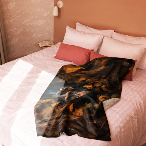 About my Brain Institute Blankets Chimpanzee Spirit Animal Sherpa Blanket