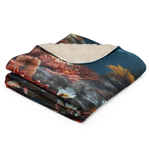 About my Brain Institute Blankets Crab Spirit Animal Sherpa Blanket