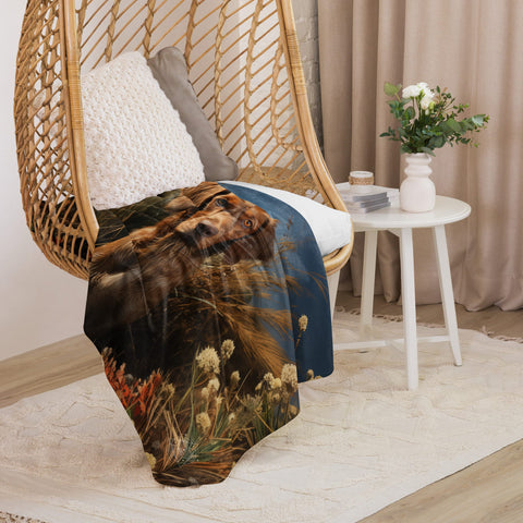 About my Brain Institute Blankets Dog Spirit Animal Sherpa Blanket