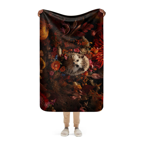 About my Brain Institute Blankets Hedgehog Spirit Animal Sherpa Blanket