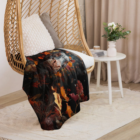 About my Brain Institute Blankets Hippopotamus Spirit Animal Sherpa Blanket