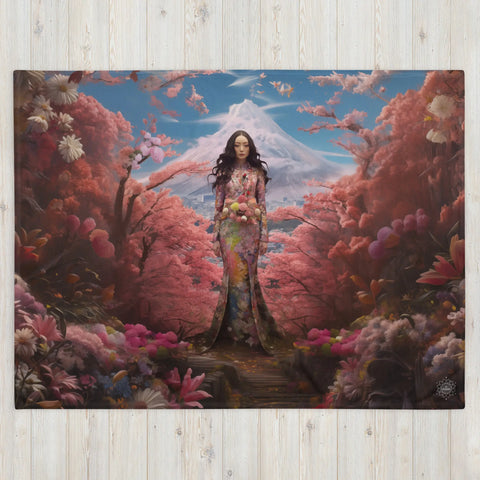 About my Brain Institute Blankets Konohanasakuya Goddess Throw Blanket