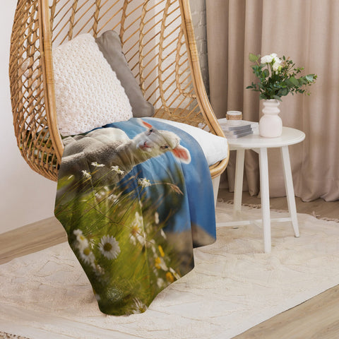 About my Brain Institute Blankets Lamb Spirit Animal Sherpa Blanket