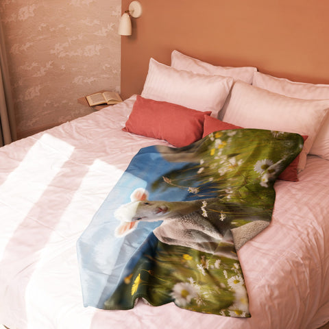 About my Brain Institute Blankets Lamb Spirit Animal Sherpa Blanket