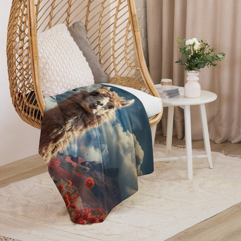 About my Brain Institute Blankets Llama Spirit Animal Sherpa Blanket
