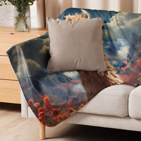 About my Brain Institute Blankets Llama Spirit Animal Sherpa Blanket