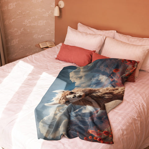 About my Brain Institute Blankets Llama Spirit Animal Sherpa Blanket
