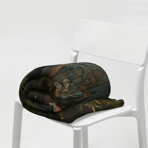 About my Brain Institute Blankets Mama Quilla Goddess Throw Blanket