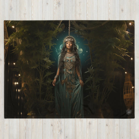 About my Brain Institute Blankets Mama Quilla Goddess Throw Blanket