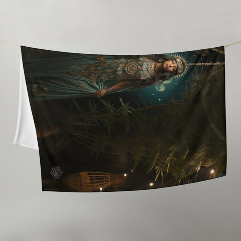 About my Brain Institute Blankets Mama Quilla Goddess Throw Blanket