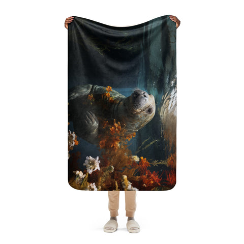About my Brain Institute Blankets Manatee Spirit Animal Sherpa Blanket