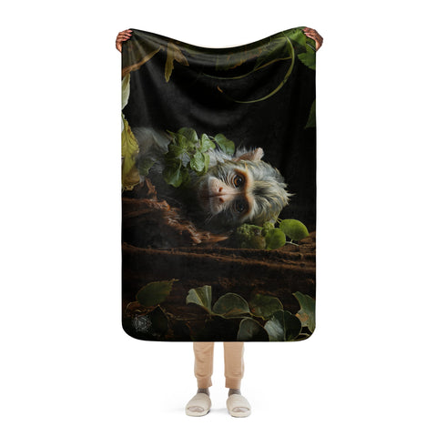 About my Brain Institute Blankets Monkey Spirit Animal Sherpa Blanket