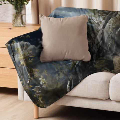 About my Brain Institute Blankets Mountain Goat Spirit Animal Sherpa Blanket