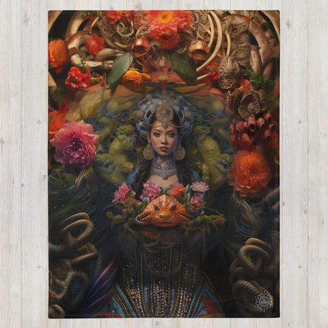 About my Brain Institute Blankets Neang Neak Goddess Throw Blanket