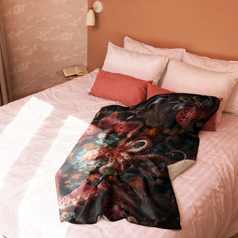 About my Brain Institute Blankets Octopus Spirit Animal Sherpa Blanket