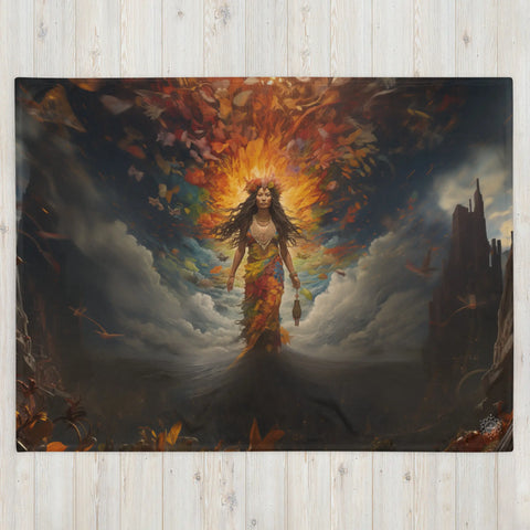 About my Brain Institute Blankets Pele Goddess Throw Blanket