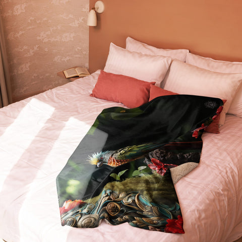 About my Brain Institute Blankets Quetzal Spirit Animal Sherpa Blanket