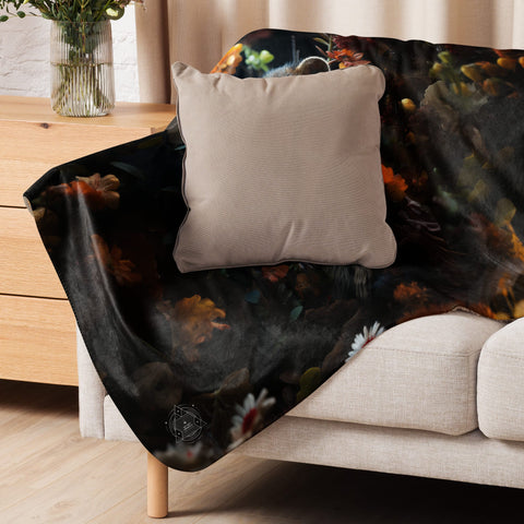 About my Brain Institute Blankets Raccoon Spirit Animal Sherpa Blanket