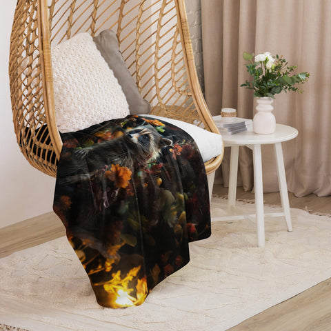 About my Brain Institute Blankets Raccoon Spirit Animal Sherpa Blanket