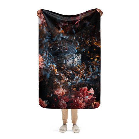 About my Brain Institute Blankets Snow Leopard Spirit Animal Sherpa Blanket