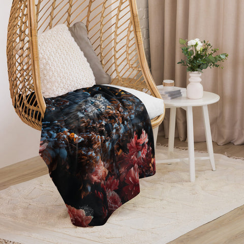 About my Brain Institute Blankets Snow Leopard Spirit Animal Sherpa Blanket