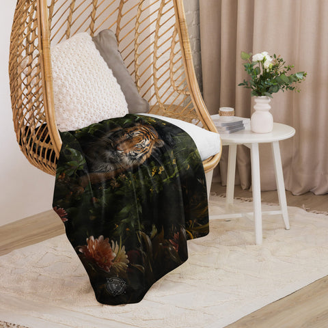 About my Brain Institute Blankets Tiger Spirit Animal Sherpa Blanket