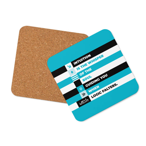 About my Brain Institute Coasters Heart 2 Heart Intuition Cork-Back Coaster