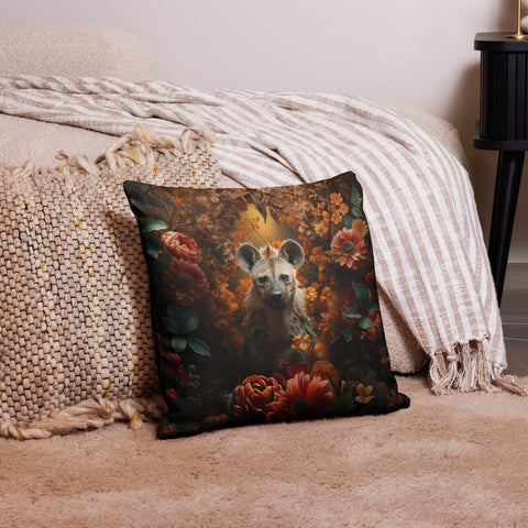 About my Brain Institute Cushion Covers 18″×18″ Hyena Spirit Animal Cushion Covers