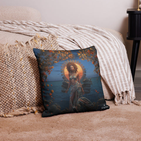 About my Brain Institute Cushion Covers 18″×18″ Mawu Goddess Cushion Covers