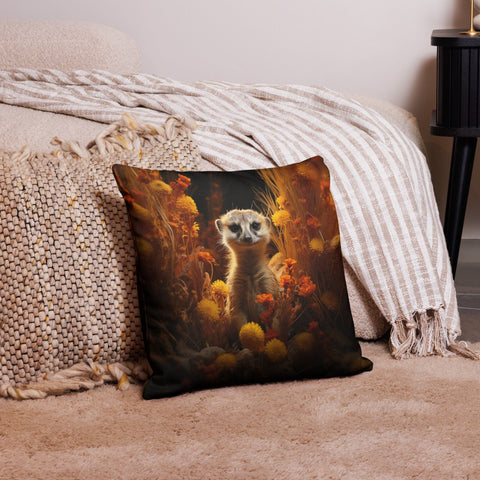 About my Brain Institute Cushion Covers 18″×18″ Meerkat Spirit Animal Cushion Covers
