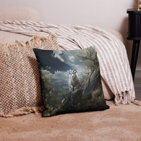 About my Brain Institute Cushion Covers 18″×18″ Mountain Goat Spirit Animal Cushion Covers