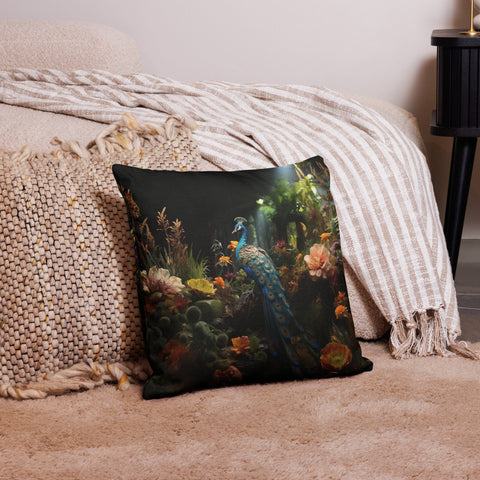 About my Brain Institute Cushion Covers 18″×18″ Peacock Spirit Animal Cushion Covers