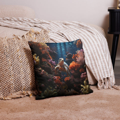 About my Brain Institute Cushion Covers 18″×18″ Sea Turtle Spirit Animal Cushion Covers