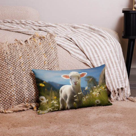 About my Brain Institute Cushion Covers 20″×12″ Lamb Spirit Animal Cushion Covers