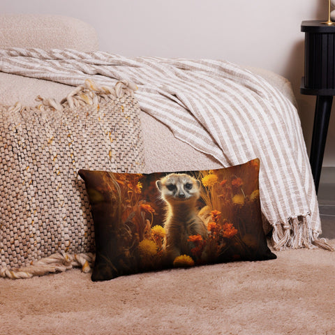 About my Brain Institute Cushion Covers 20″×12″ Meerkat Spirit Animal Cushion Covers