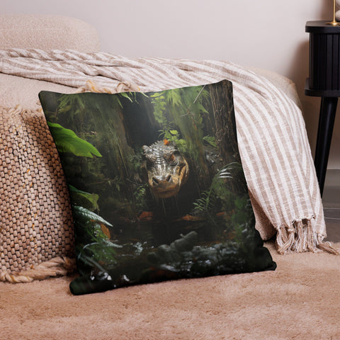 About my Brain Institute Cushion Covers 22″×22″ Alligator Spirit Animal Cushion Covers