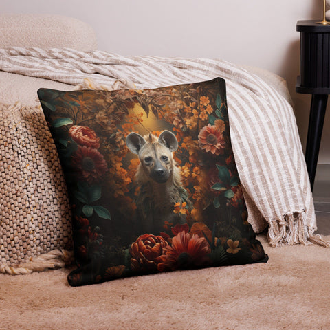 About my Brain Institute Cushion Covers 22″×22″ Hyena Spirit Animal Cushion Covers