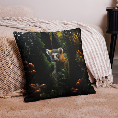 About my Brain Institute Cushion Covers 22″×22″ Lemur Spirit Animal Cushion Covers