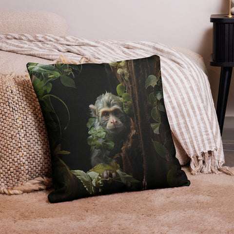 About my Brain Institute Cushion Covers 22″×22″ Monkey Spirit Animal Cushion Covers