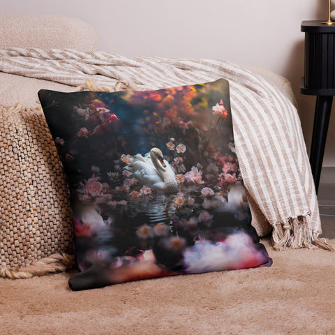 About my Brain Institute Cushion Covers 22″×22″ Swan Spirit Animal Cushion Covers