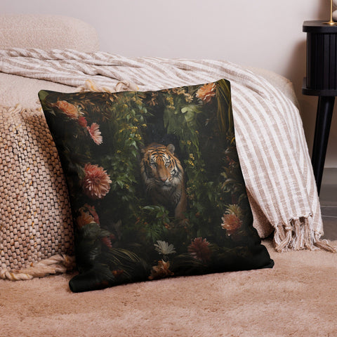 About my Brain Institute Cushion Covers 22″×22″ Tiger Spirit Animal Cushion Covers